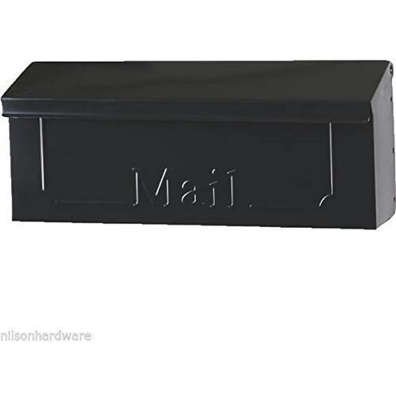 10 Pk Townhouse 6.375" H X 4" L X 15" W Black Steel Horizontal Mailbox THHB0001