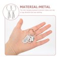 thumbnail image 5 of 2pcs Simple Style Decorative Key Chain Keyboard Shaped Key Pendant Vintage Keyring Ornament, 5 of 5