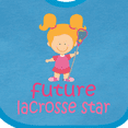 thumbnail image 4 of Inktastic Future Lacrosse Star Girl Girls Baby Bib, 4 of 4