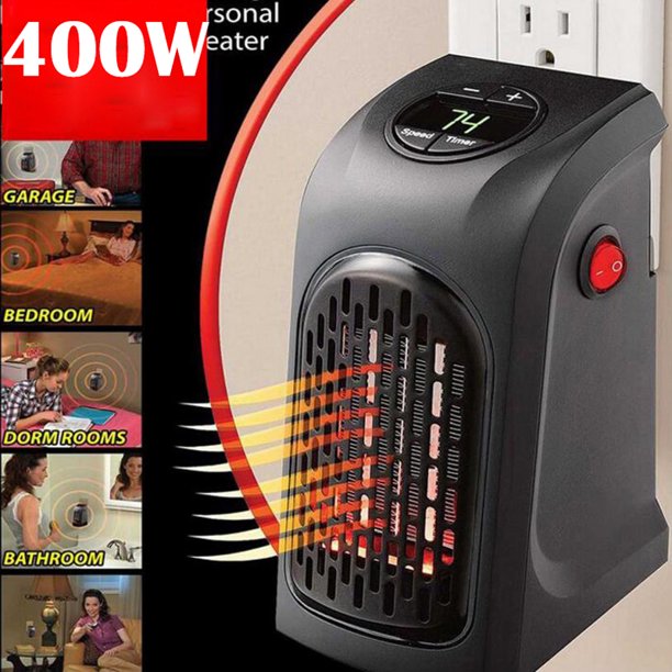 400 Watt Handy Heater Portable Indoor Small Space Heater Walmart Com