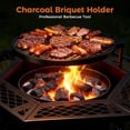 thumbnail image 4 of Outdoor Fire Pit with BBQ, Wood Burning Fire Pit for Patio, Outside Firepits with Grill, 4 of 9