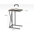 thumbnail image 4 of Manxile Set of 2 C Shaped End Table Metal Sofa Side Table for Sofa,Couch, Bedroom,Living Room, Brown, 4 of 7