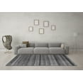 thumbnail image 3 of Ahgly Company Indoor Round Abstract Gray Modern Area Rugs, 4' Round, 3 of 4