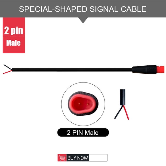 Ebike Shaped Connector 2 Pin Cable Waterproof Connector Signal line