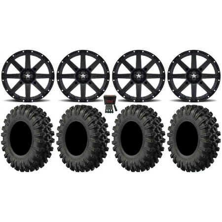 MSA Black Clutch 15 ATV Wheels 35 MotoRavage XL Tires Can-Am Commander Maverick Renegade Outlander Defender MSA Black Clutch 15 ATV Wheels 35 MotoRavage XL Tires Can-Am Commander Maverick Renegade Outlander Defender
