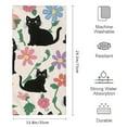 thumbnail image 3 of ZFLMY Cute Cat Flowers Pattern Soft Bath Towel 100% Polyester Spa Hand Towel for Kitchens Bathrooms Showers 29.5x13.8 inches 29.5x13.8in, 3 of 6