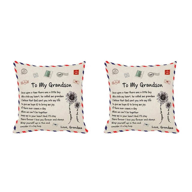 Moyic Pillow Cover Fiber Square Throw Pillow Cover Lettering Washable Sofa Cushion Case, Type 14 GM a nieto 2piezas