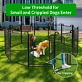 thumbnail image 6 of Dog Playpen Outdoor 32 Piece Panels Heavy Duty Dog Fence 47" Height Anti-Rust with Doors Portable for RV Camping Yard, Total 71FT, 406 Sq.ft, Snowy Black, 6 of 9