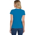 thumbnail image 4 of Gildan Women's Heavy Cotton T-Shirt, Short Sleeve Crewneck Classic Fit Tee, Sapphire, Size-3XL, 4 of 5