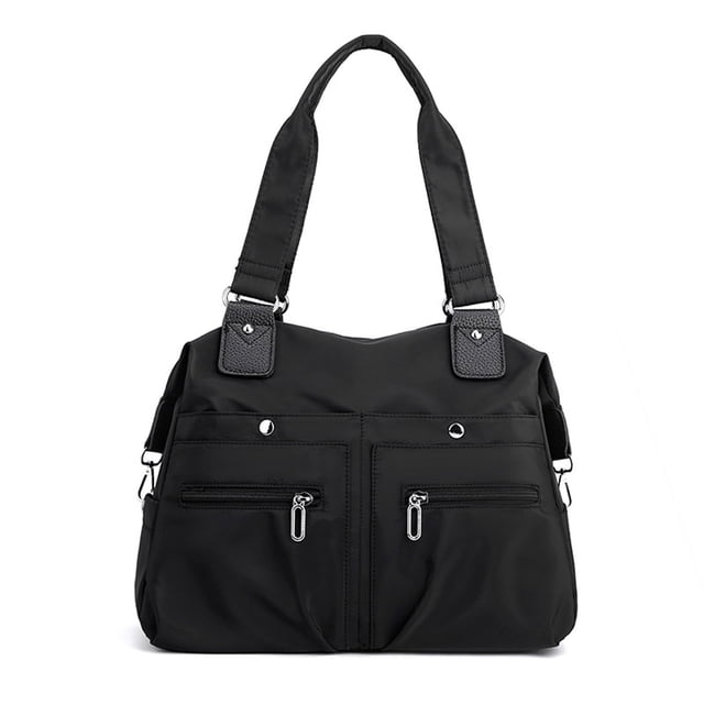 Large Capacity Nylon Laptop Shoulder Bag Multi Pocket Travel Work Tote for Women