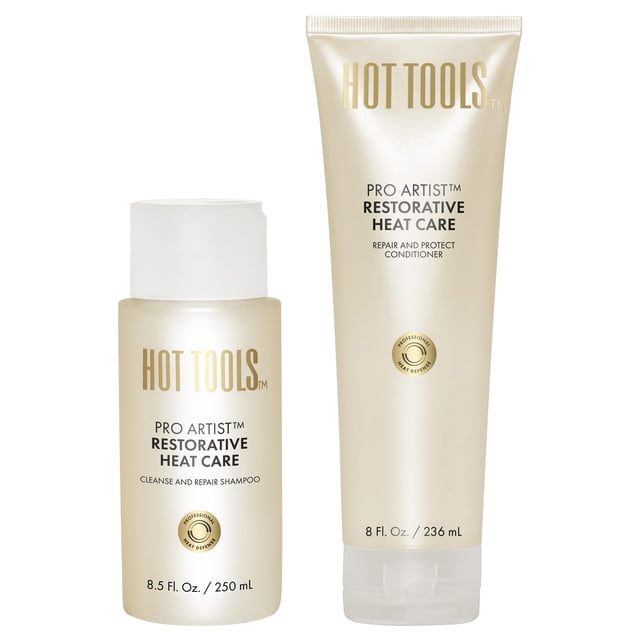 HOT TOOLSâ?¢ Pro Artist Heat Protection Shampoo and Conditioner Set | Cleanse, Repair and Strengthen Heat-Styled Hair