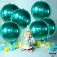 thumbnail image 6 of Metallic Emerald Green Balloons - Big 22 Inch, Pack of 6 | Dark Green Mylar Balloons, Emerald Green Foil Balloons for Emerald Green Party Decorations | Graduation decorations 2025, 6 of 18