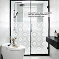 thumbnail image 4 of DKTIE 17.7" x 78.7" White Decorative Floral Tile Window Film, Static Cling Anti-UV Heat Blocking Privacy Cover, Perfect for Bathroom Bedroom & Balcony, 4 of 8