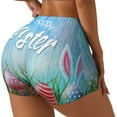 thumbnail image 2 of Naloa Happy Easter Biker Shorts for Women Seamless Scrunch Short Women’s Yoga Shorts for Gym Running Sport Shorts - X-Large, 2 of 9