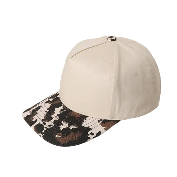 Hats for Men and Women Retro Leopard Print Contrast Brim Trucker Baseball Cap Summer Outdoor Sun Hat