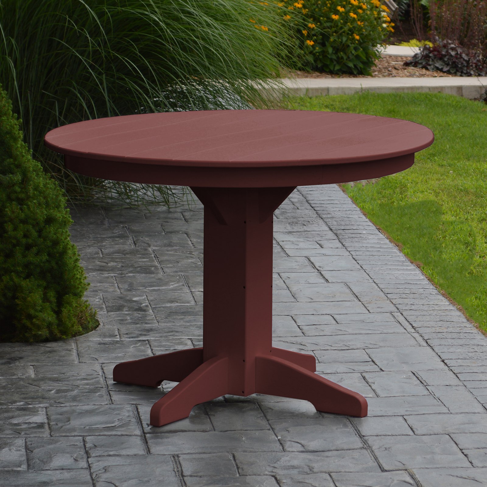 A &amp; L Furniture Poly 44 in. Round Outdoor Dining Table - image 1 of 2