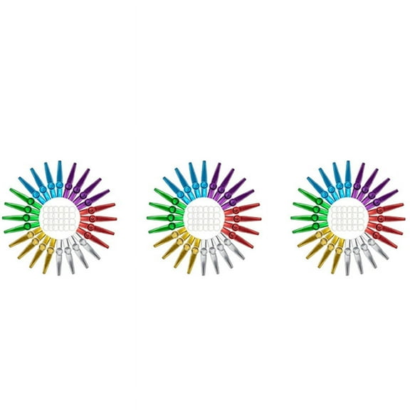 72-Pack Metal Kazoos with 72 Pcs Flute Diaphragms 6 Colors,Good for Ukulele, Violin, Guitar, Piano