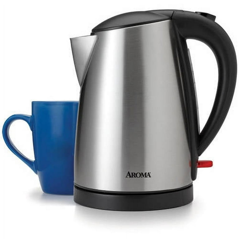 AROMA® 1.7L / 7-Cup Stainless Steel Electric Kettle, Fast Boil for