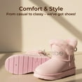 thumbnail image 2 of bebe Girls' Boots – Fuzzy Winter Boots for Girls with Faux Fur and Bow, Cozy Winter Boots for Little Kid/Big Kid, 2 of 9