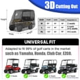 thumbnail image 2 of Funda para carrito de golf LI LIBZAKI para 2+2/4 pasajeros, impermeable, gris, 2 of 8