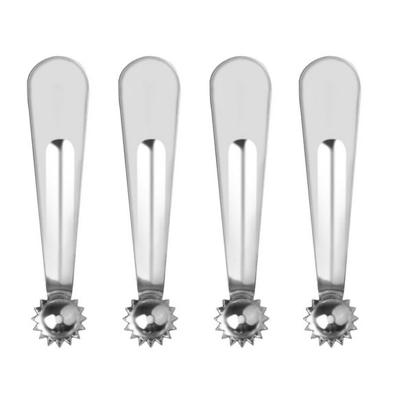 Yesbay 4 Pcs Fruit Pickers with Stainless Steel Sharp Teeth Strawberry Tomato Corer Tool Easy Stem Removal for Soft Fruits Vegetables Kitchen Gadget