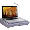 Sofia+Sam Memory Foam Lap Desk with USB Light and Wrist Rest, Silver
