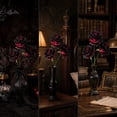 thumbnail image 4 of Aurorax 2 Pcs Gothic Fake Rose Flowers,Halloween Decorations Indoor Dark Academia Black and Red Roses Artificial Flowers Vintage Gothic Decor for Adults Halloween Party Office Desktop Art, 4 of 6