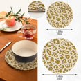 thumbnail image 2 of SKYSONIC Leopard Golden Pot Holders Trivets, 2 Pcs Heat Resistant Trivets,Skin Print Cotton Thread Weave Mats for Hot Pads Pans Pot Bowl Teapot for Kitchen Decor, 2 of 7