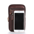 thumbnail image 6 of Dazone Men's Faux Genuine Leather Crossbody Fanny Pack, Phone Pouch Shoulder Bag Waist Belt Travel Hip Bag(Brown), 6 of 8