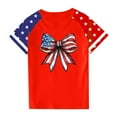 thumbnail image 4 of Amidoa Graphic Girls Short Sleeve Crewneck Cute Casual Summer Tee Red,110, 4 of 4