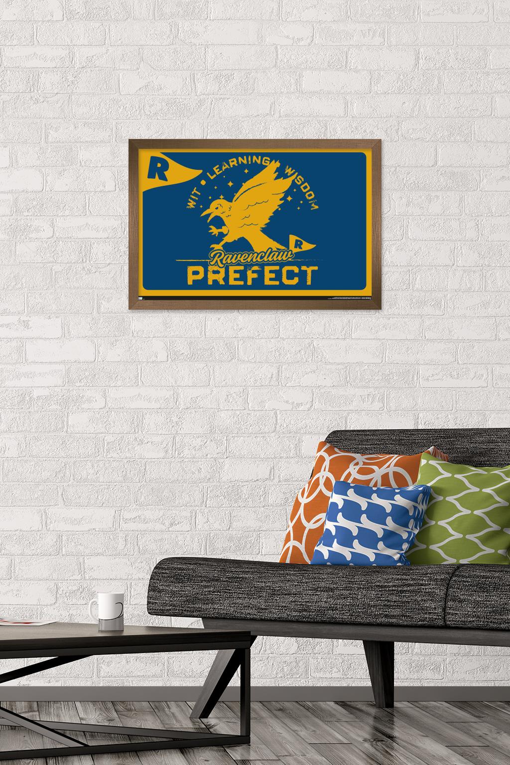 The Wizarding World: Harry Potter - Ravenclaw Clubhouse Crest Wall Poster, 14.725" x 22.375" Framed