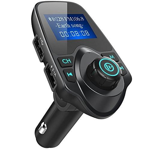 Bluetooth FM Transmitter and MP3 Player In-Car FM Adapter Car Kit with USB Car Charging for Smartphone AGPtek Wireless Car Kit with 3.5mm Audio Port TF Card Slot Black