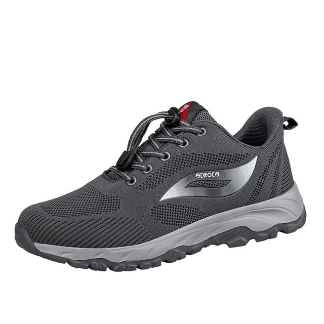 HBFAGFB Men's Shoes Spring and Summer Non Slip Walking Shoes Versatile Comfortable Sneakers Grey Size 43