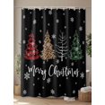 thumbnail image 3 of Black Christmas Tree Shower Curtain Set, Waterproof Shower Curtains for Bathroom, Xmas Tree Winter Snowflake Washable Fabric Cloth Bath Curtain for Bathtub Decoration with Hooks 48x72 Inches, 3 of 5
