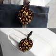 thumbnail image 7 of 2Pcs Leather Round Acorns Cruise Luggage Tag with Privacy Cover and Name ID Tag - Suitable for Travel Handbags Backpacks School Bags Luggage Tags, 7 of 7