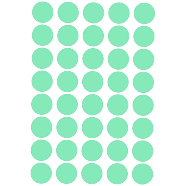 Royal Green Round Labels for Arts and Crafts 19mm Dot Stickers 3/4 inch