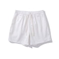 thumbnail image 2 of Lovskoo Shorts for Men Casual Trendy Quarter Drawstring Shorts Elastic Waist Solid Color Shorts Pants White, 2 of 5