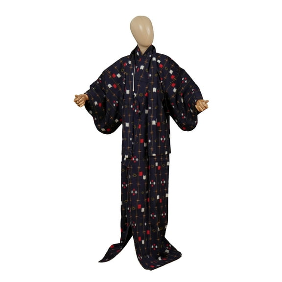 DEAR VANILLA Authentic Traditional Japanese Ensemble Kimono & Haori Set for Women Robe Made in Japan KM-0516