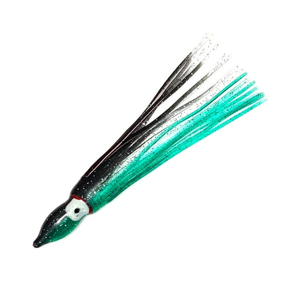 4.5" Squid Skirts - Black/Green #19-40 Pieces