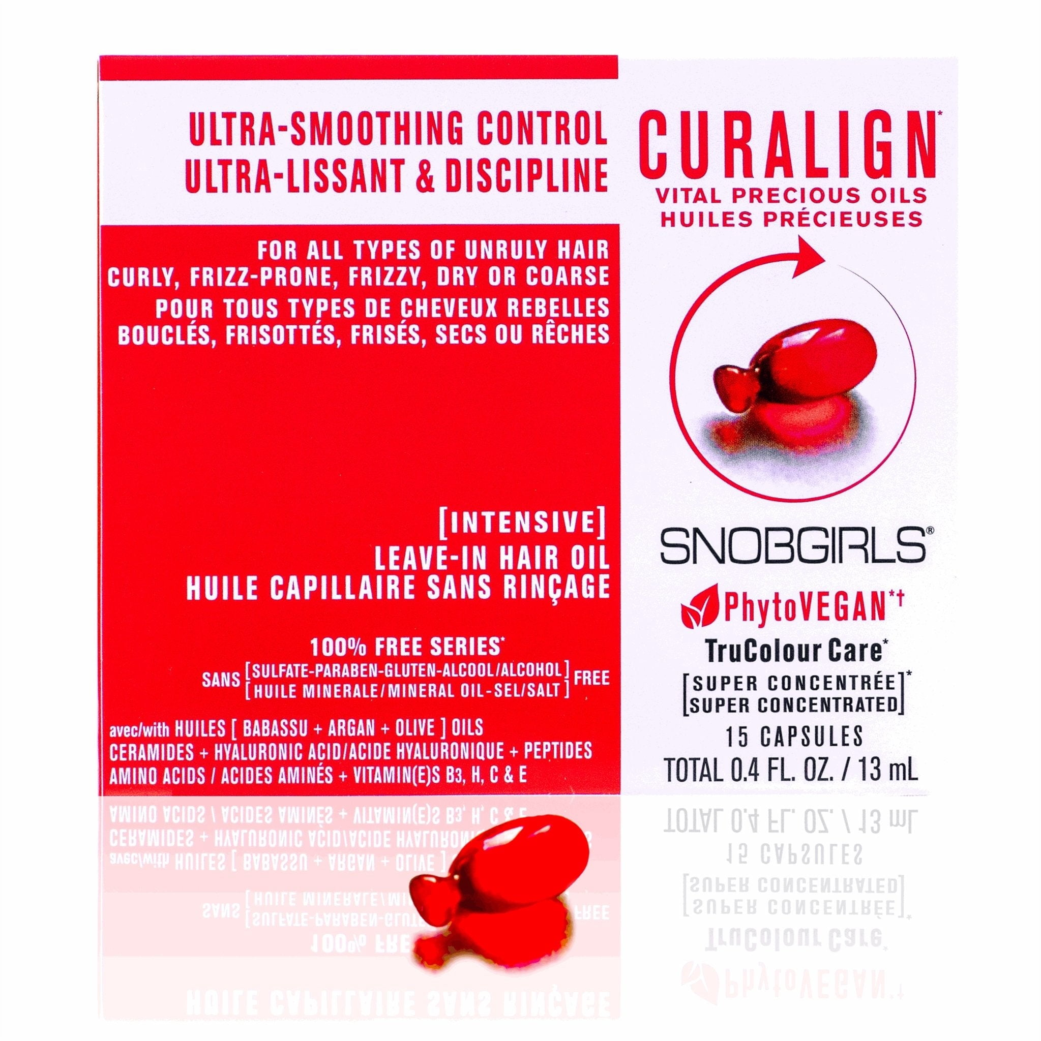 SNOBGIRLS CURALIGN Hair Oil for all types of Unruly hair, Curly, Frizzy Hair with Argan Oil