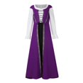 thumbnail image 4 of Womens Halloween Costumes 2024 Cosplay Gothic Dresses Women's Court Style Dress Fashion Big Swing Vintage Long Sleeve Square Neck Waist Wrap Two Piece Dress, 4 of 6