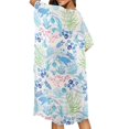thumbnail image 4 of HELLHERO Coral Sea Life Long Kimono Swimsuit Cover Up Polyester Loose Free Size Bathing Suit Cover Up for Women, 4 of 6