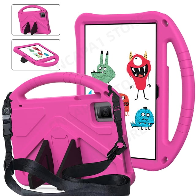 Portable Funda with Rear Kickstand For TCL TAB 10 Gen 2 Case 8496G 10.36" Tablet PC EVA Foam Shockproof Protector Cover Kids Case with Strap-RS TAB 10 Gen 2 8496G
