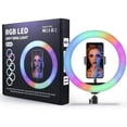 TRAHOO10" Replaceable Selfie Ring Light, Without Tripod, 32 Color