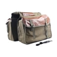 thumbnail image 3 of Bolsa para sillín de bicicleta de doble cara, alforja para bicicleta de gran capacidad, impermeable, para bicicletas de montaña y carretera, para desp Verde marrón, 3 of 8