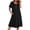 Black, variant on Ekouaer Nightgowns for Women Short Sleeve House Dress with Pockets Floral Print Mumu Dress