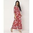 thumbnail image 5 of Moomaya Women's Printed Jumpsuit, V-Neck Wide Leg Loose Boho Style Jumpsuits, 5 of 9