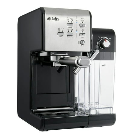 Mr. Coffee - Espresso Machine with 19 bars of pressure and Milk Frother - Stainless Steel