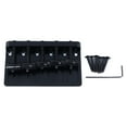 thumbnail image 2 of Bass Tailpiece Bridge, Metal Electric Bass Bridge Stable Performance Fixed Structure Easy Installation with Screws Wrench for 5 String Basses Silver,Black, 2 of 7