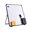 White, variant on SSZMDLB under $5 Magnetic Whiteboard, White Board, Magnetic Desktop Board for Writing, Erasable Memo Board with Stand, Adjustable Angle Easel for Desk, Scratch Resistant Surface for Office and Home